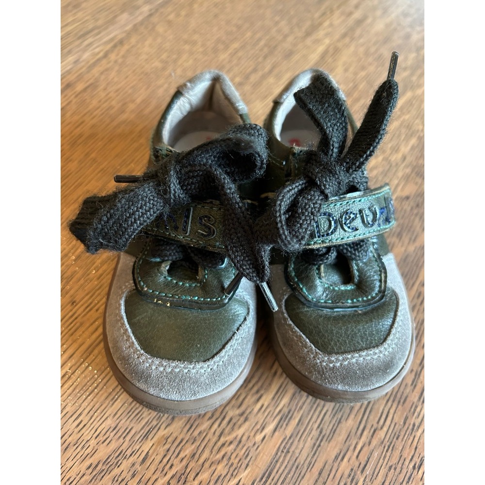 Roberto Cavalli Devil's Toddler Shoes – Leather – Green & Gray –‎ EU 22 / US 6